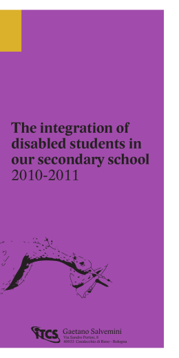 The integration of disabled students in our