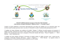 Visualizza elenchi candidati ammessi con riserva