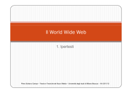 Il World Wide Web - Università di Milano Bicocca