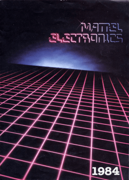 Page 1 Page 2 IL SISTEMA INTELLIVISION. || pio moderno e