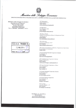 Circolare Mise n. 96380 del 21/05/2014 recante disposizioni per il