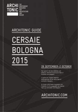 the Architonic Guide CERSAIE 2015