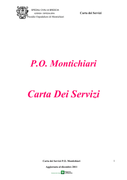 Carta Dei Servizi - Azienda Ospedaliera Spedali Civili di Brescia