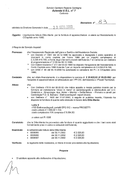 Delibera del 23 Gennaio 2003, N. 83