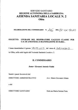 Delibera del 21 gennaio 2010, n. 0116