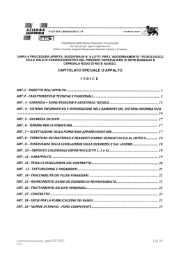 Capitolato Speciale Appalto