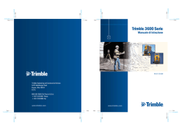 Trimble 3600 Serie Manuale di Istruzione