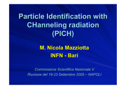 Particle Identification with CHanneling radiation (PICH)