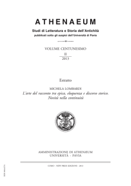 L`arte del racconto nei poemi omerici