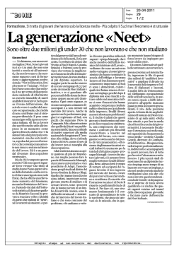 La generazione Neet
