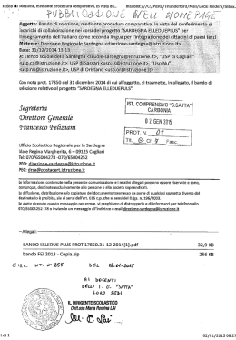 C.I.N. 255 - Conferimento incarichi SARDEGNA ELLEDUEPLUS