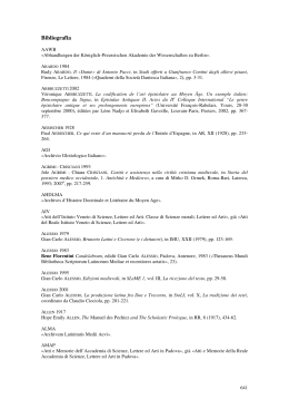 Bibliografia - Padua@Research - Universit&agrave; degli Studi di Padova