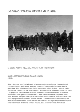 Gennaio 1943:la ritirata di Russia