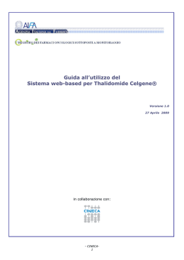 Guida all`utilizzo del Sistema per Thalidomide Celgene
