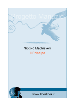 N. Machiavelli, Il Principe