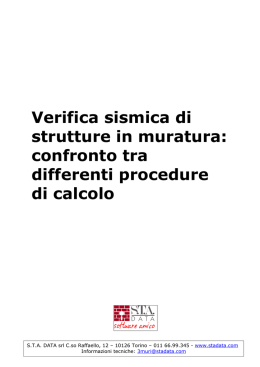 Modelli di calcolo per Edifici in Muratura