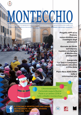 Notiziario dicembre 2015 - Comune di Montecchio Emilia