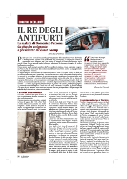 La scalata di Domenico Petrone