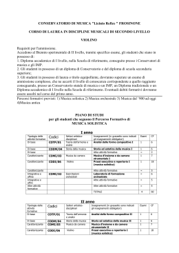 Violino - Conservatorio Licino Refice