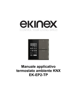 Manuale applicativo termostato ambiente KNX EK-EP2-TP
