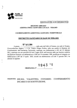 DISTRETTO SANITARIO DI BASE DI TERAMO I