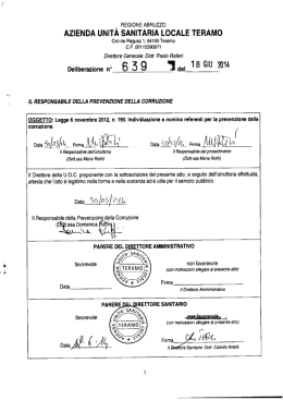 Delibera di nomina referenti per la prevenzione della