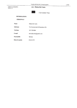CV dell`incaricato