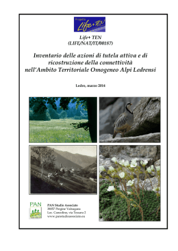 Inventario delle azioni di tutela attiva e di ricostruzione della