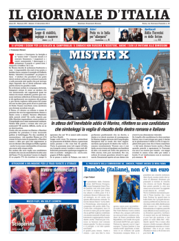 MISTER X - Il Giornale D`Italia