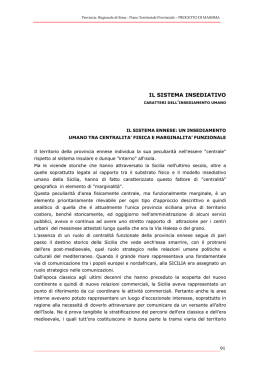 Il SISTEMA INSEDIATIVO - Provincia Regionale di Enna
