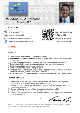 cv rosario 2014 - ARCHITETTO ROSARIO RIGO OAPPC ENNA N.325