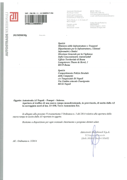 Scarica Ordinanza - Autostrade Meridionali SpA