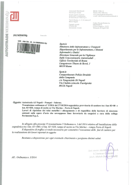 Scarica Ordinanza - Autostrade Meridionali SpA