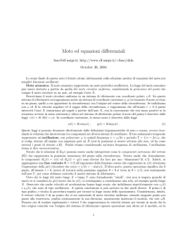 Moto ed equazioni differenziali