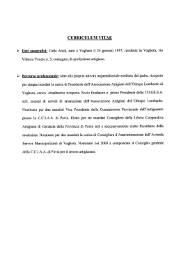 Curriculum - CCIAA di Pavia