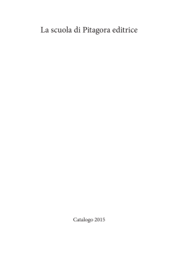 Scarica il catalogo in PDF - La scuola di Pitagora editrice