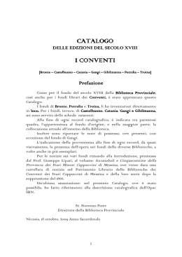 catalogo edizioni sec xviii biblioteche conventi