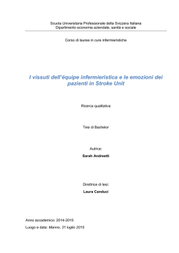 I vissuti dell`&eacute;quipe infermieristica e le emozioni dei
