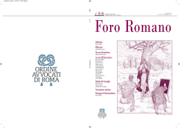 Editoriale Riflessioni Per non dimenticare Le voci dell`Avvocatura