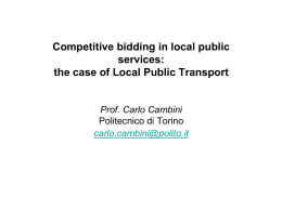 the case of Local Public Transport