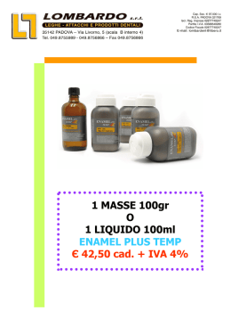 1 MASSE 100gr O 1 LIQUIDO 100ml ENAMEL PLUS TEMP Є 42,50