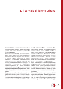Il servizio di igiene urbana  - Agenzia per il controllo e la