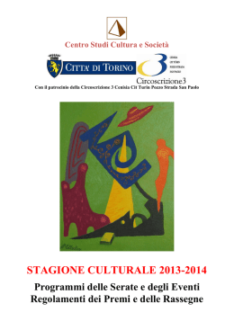 STAGIONE CULTURALE 2013-2014