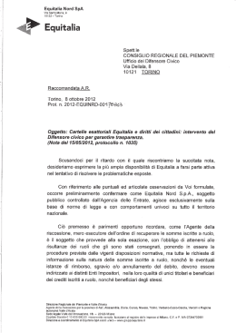 Spett.le - Consiglio regionale del Piemonte