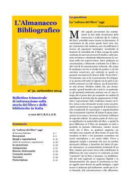 Settembre 2014 - n&deg; 31 - Centri di Ricerca