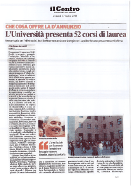 il Centro - Universit&agrave; degli Studi di Teramo