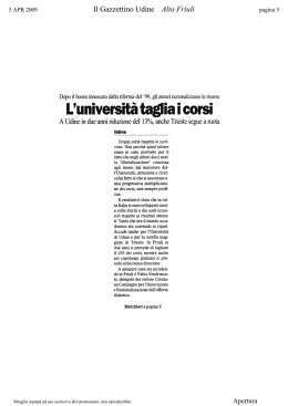 L`università taglia i corsi