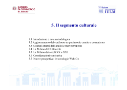 5. Il segmento culturale - Camera di Commercio di Milano