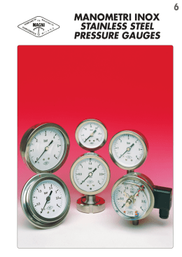 manometri inox stainless steel pressure gauges