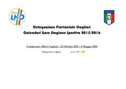 Delegazione Provinciale Cagliari Calendari Gare Stagione Sportiva